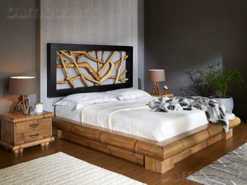 Łóżka, Materiał: bambus